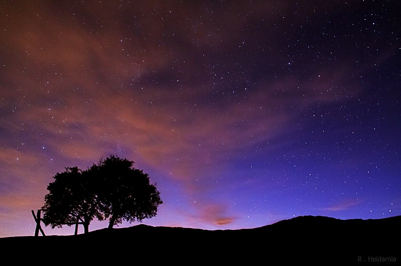 MilkyWay behind clouds in twilight